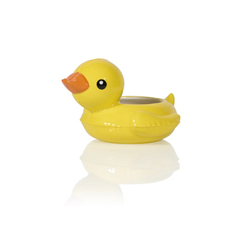 Bitten Floaty Duck snackschaal of bloempot geel